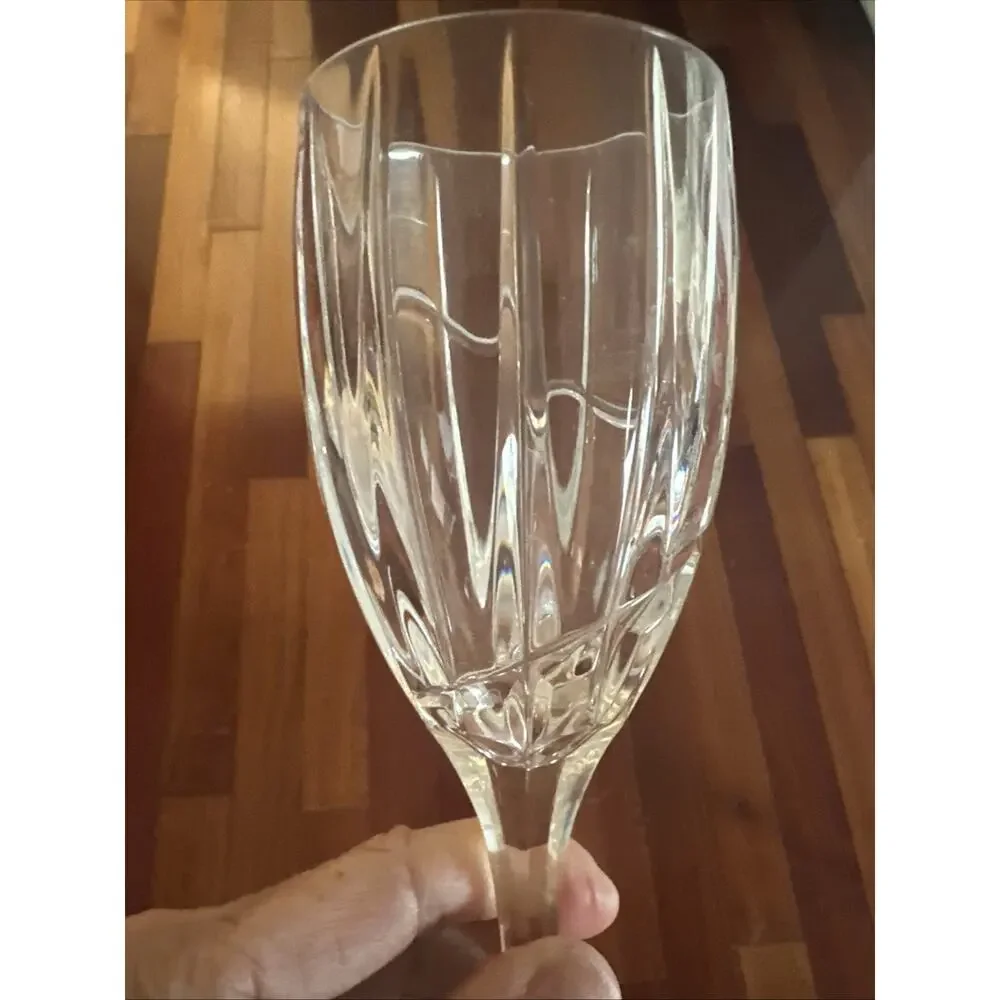 Vintage Mikasa Uptown Crystal Goblet Wine Glass Elegant Swirl Cocktail Party